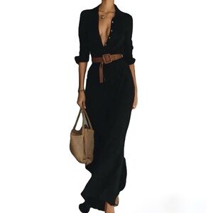 Black Maxi Dress w/Belt